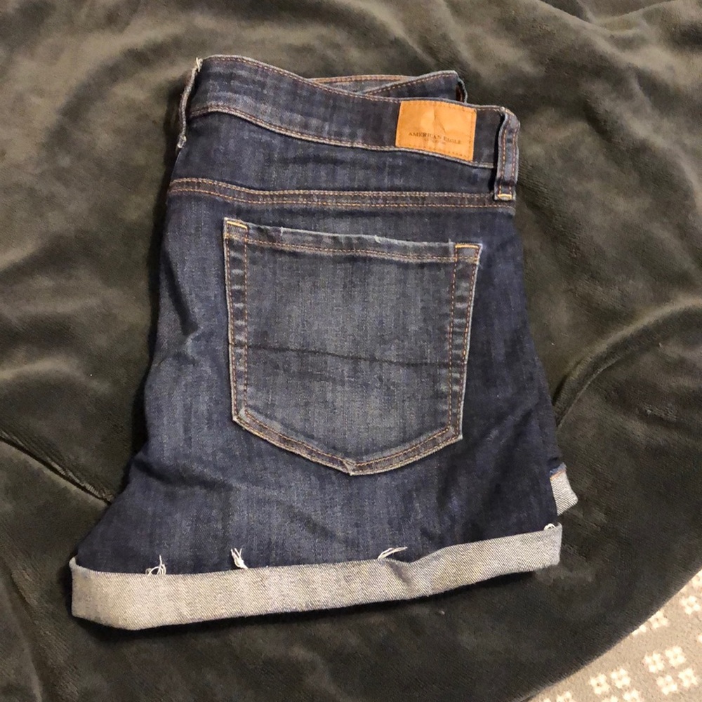 Womens American Eagle Jean Shorts dark wash